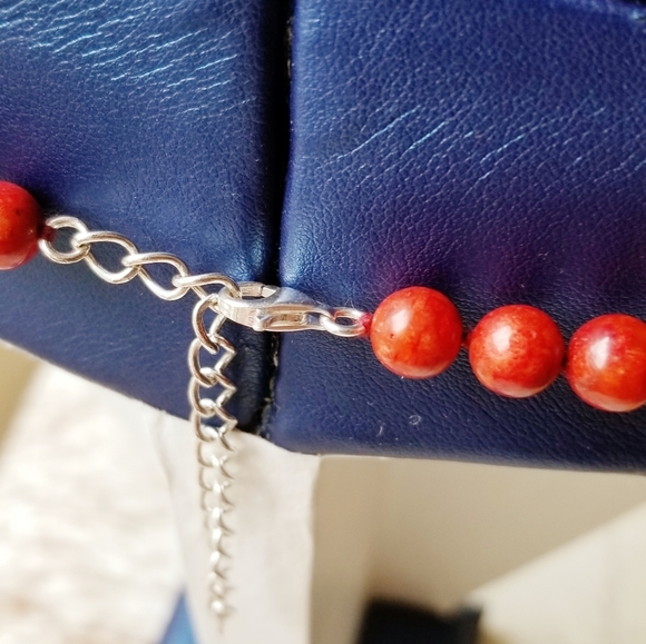 GSJ Spiny Oyster Heart & Bead Necklace EUC - Picture 13 of 14